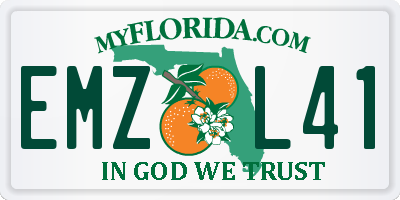 FL license plate EMZL41