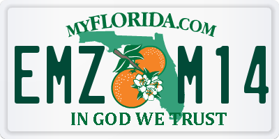 FL license plate EMZM14