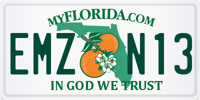 FL license plate EMZN13