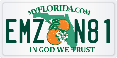 FL license plate EMZN81