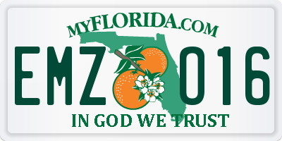 FL license plate EMZO16
