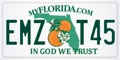 FL license plate EMZT45