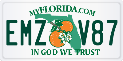 FL license plate EMZV87