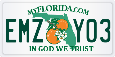 FL license plate EMZY03