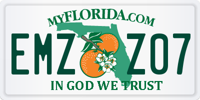 FL license plate EMZZ07