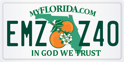 FL license plate EMZZ40