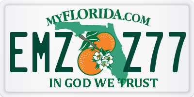 FL license plate EMZZ77
