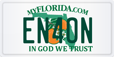 FL license plate EN4ON