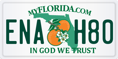 FL license plate ENAH80