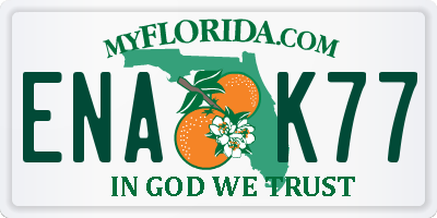 FL license plate ENAK77