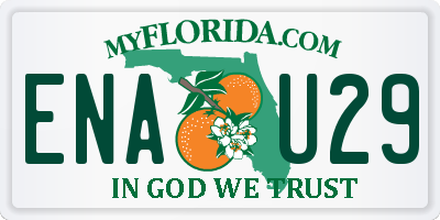 FL license plate ENAU29