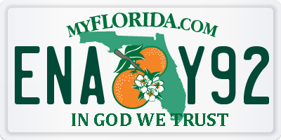 FL license plate ENAY92