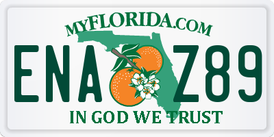 FL license plate ENAZ89