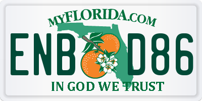 FL license plate ENBD86