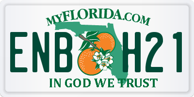 FL license plate ENBH21