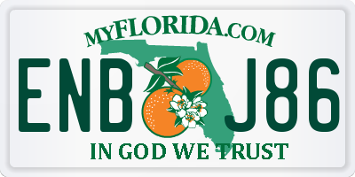 FL license plate ENBJ86