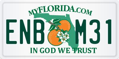 FL license plate ENBM31