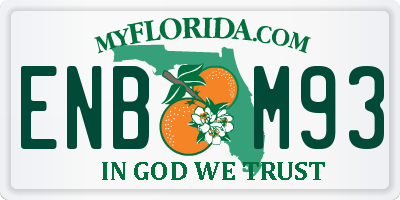 FL license plate ENBM93