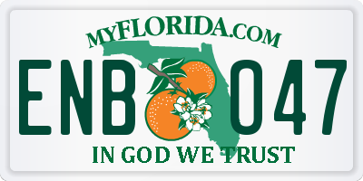 FL license plate ENBO47