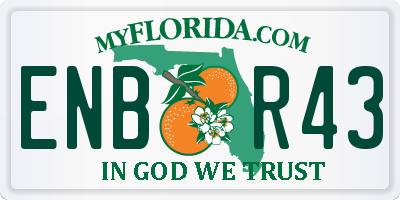 FL license plate ENBR43