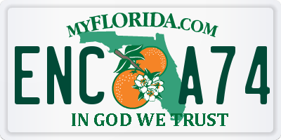 FL license plate ENCA74