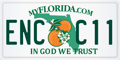 FL license plate ENCC11