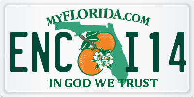 FL license plate ENCI14
