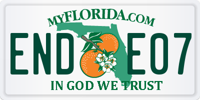 FL license plate ENDE07