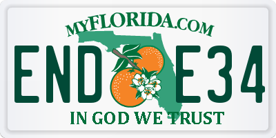 FL license plate ENDE34