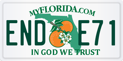 FL license plate ENDE71