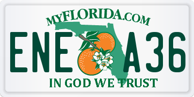FL license plate ENEA36