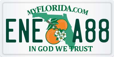 FL license plate ENEA88