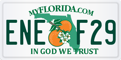 FL license plate ENEF29
