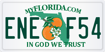 FL license plate ENEF54
