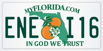 FL license plate ENEI16