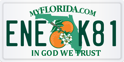 FL license plate ENEK81