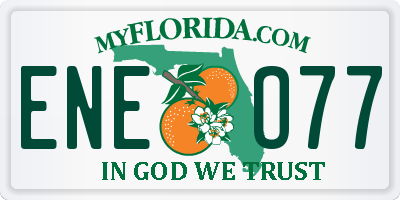 FL license plate ENEO77