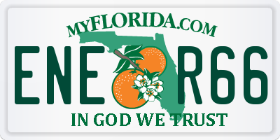 FL license plate ENER66