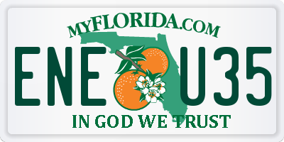 FL license plate ENEU35