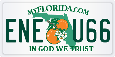 FL license plate ENEU66