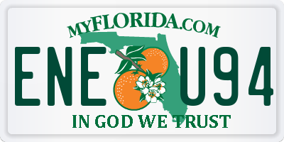 FL license plate ENEU94