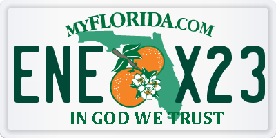 FL license plate ENEX23