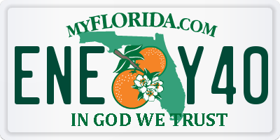 FL license plate ENEY40