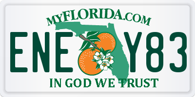 FL license plate ENEY83
