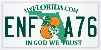 FL license plate ENFA76