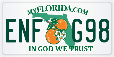 FL license plate ENFG98