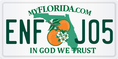 FL license plate ENFJ05