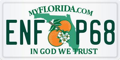FL license plate ENFP68