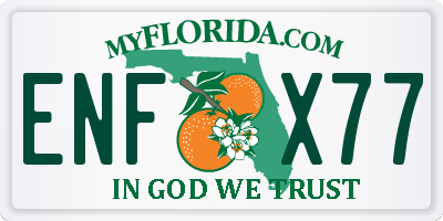 FL license plate ENFX77