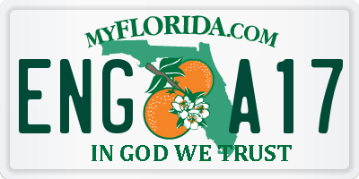 FL license plate ENGA17